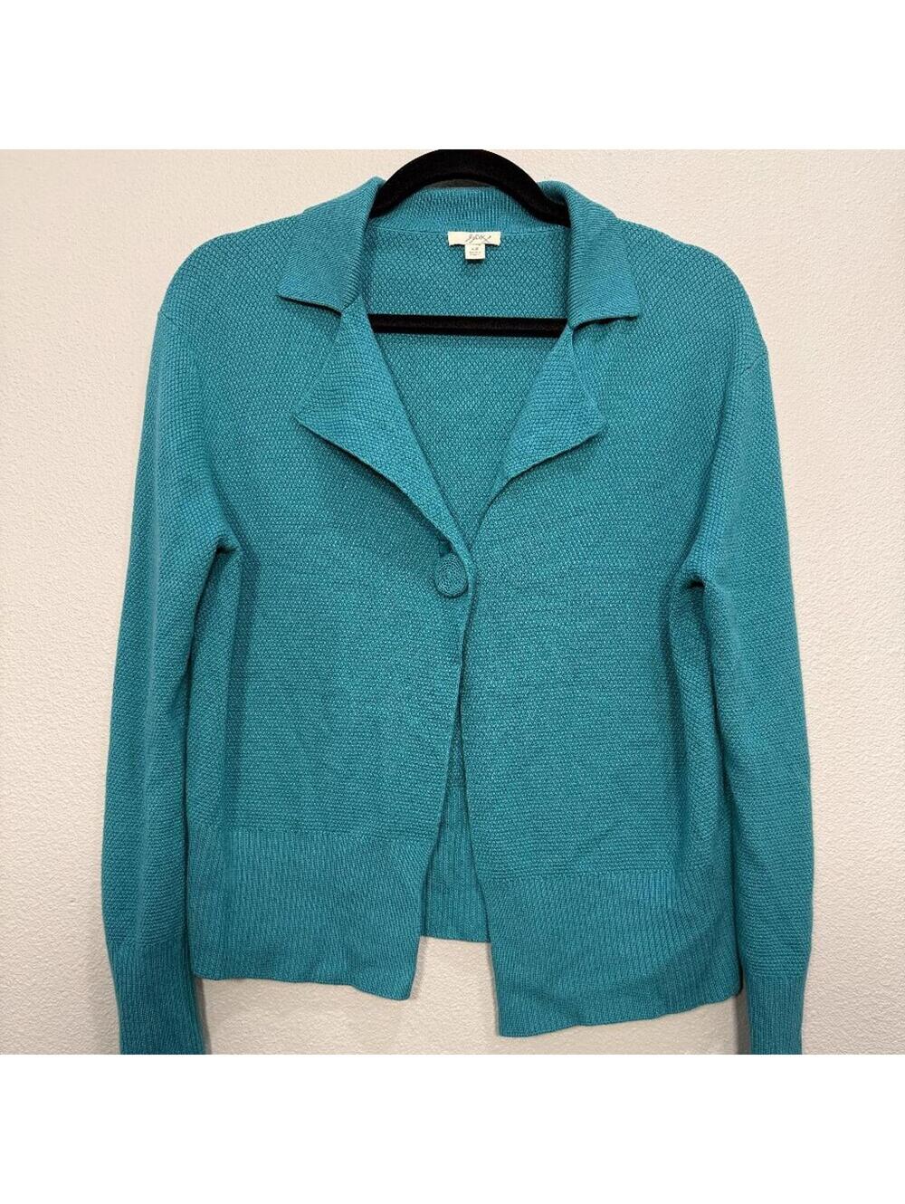 Vintage J. Jill Cardigan Sweater, Women's XS, Teal